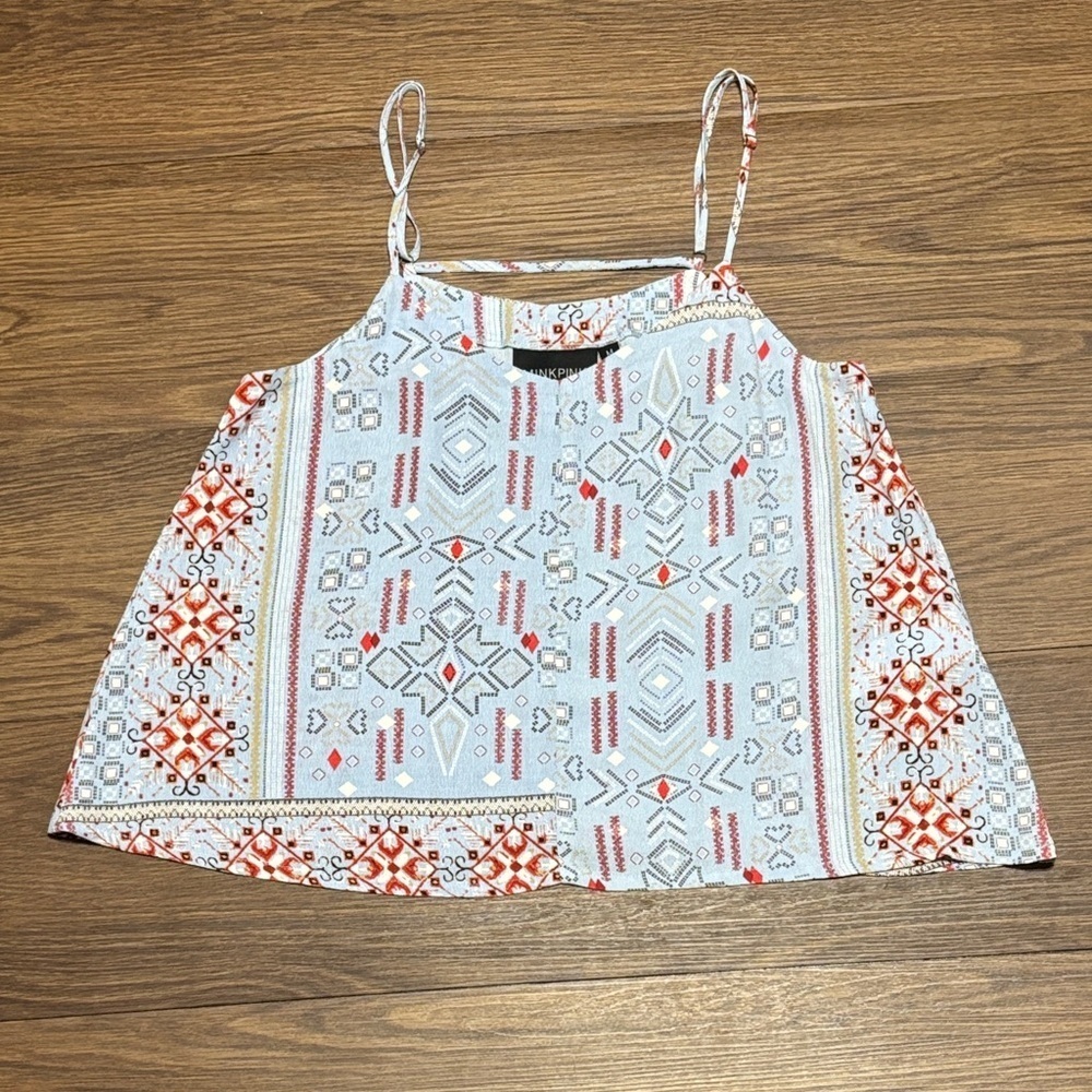 MINKPINK Geometric Print Camisole in Blue and Red